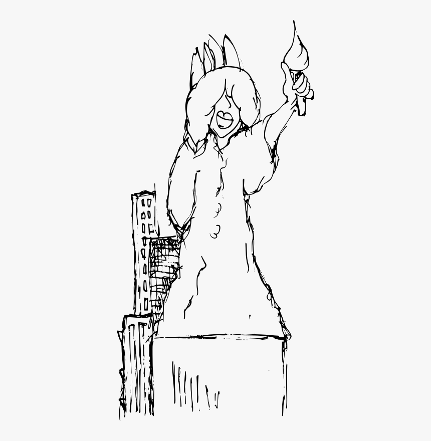 Statue Sketch - Line Art, HD Png Download, Free Download