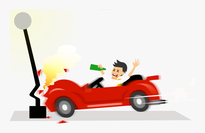 Picture Royalty Free Library Drunk Driving Clipart - Drink And Drive Cartoon, HD Png Download, Free Download