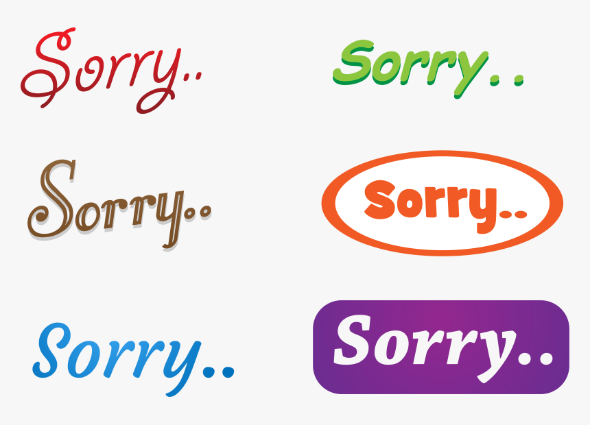 6 Sorry Vectors - Sorry Png, Transparent Png, Free Download