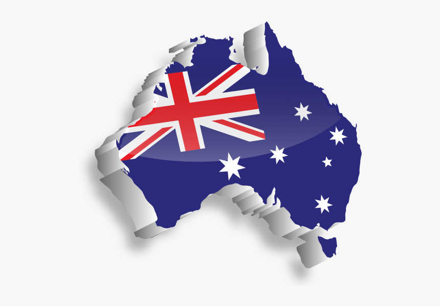Australia Map 3d Png Image Free Download Searchpng - Australian Flag, Transparent Png kindpng
