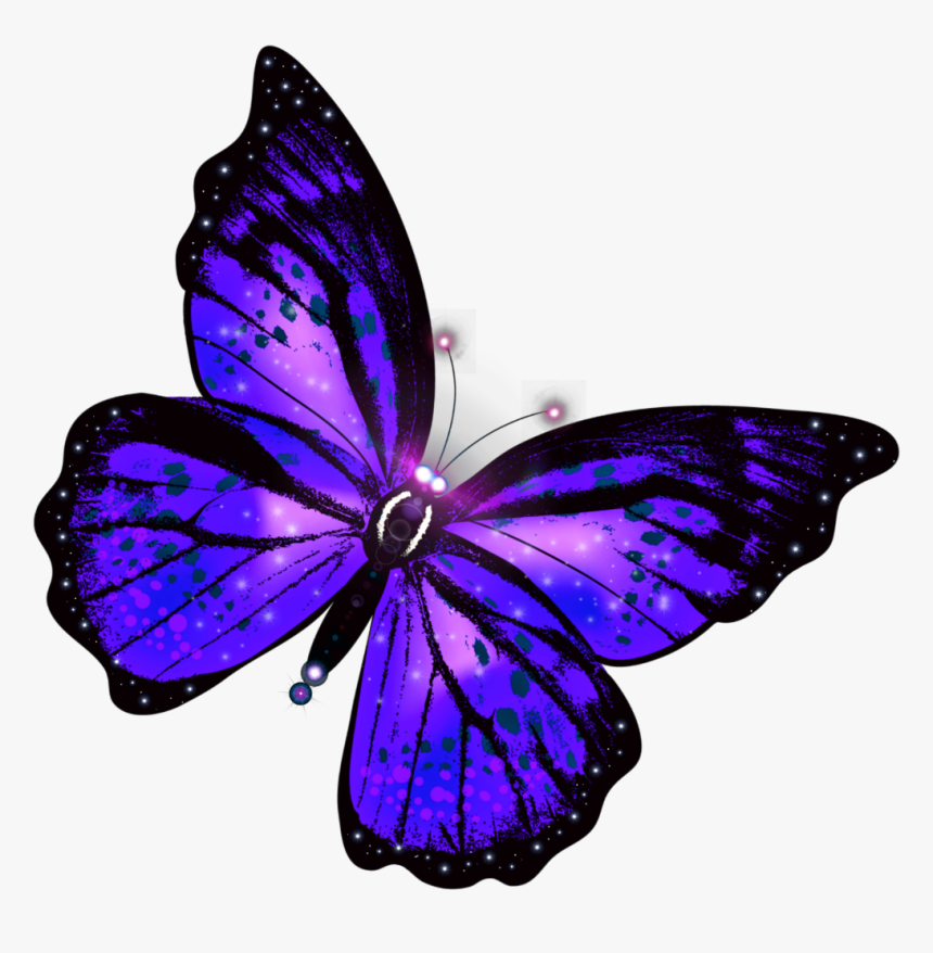 #freetoedit #butterfly #glowing #glow #blue #purple, HD Png Download, Free Download