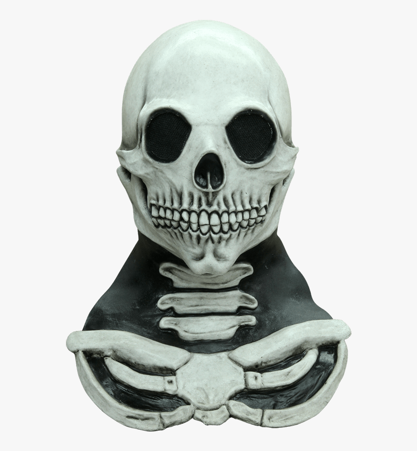 Long Neck White Skull Mask - Skull Mask With Neck, HD Png Download, Free Download