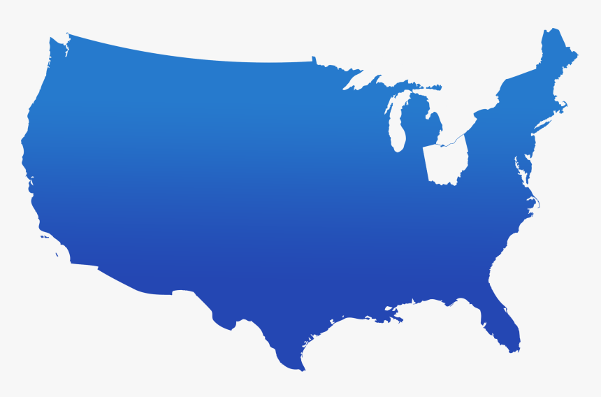 Blue Map Of Us, HD Png Download, Free Download