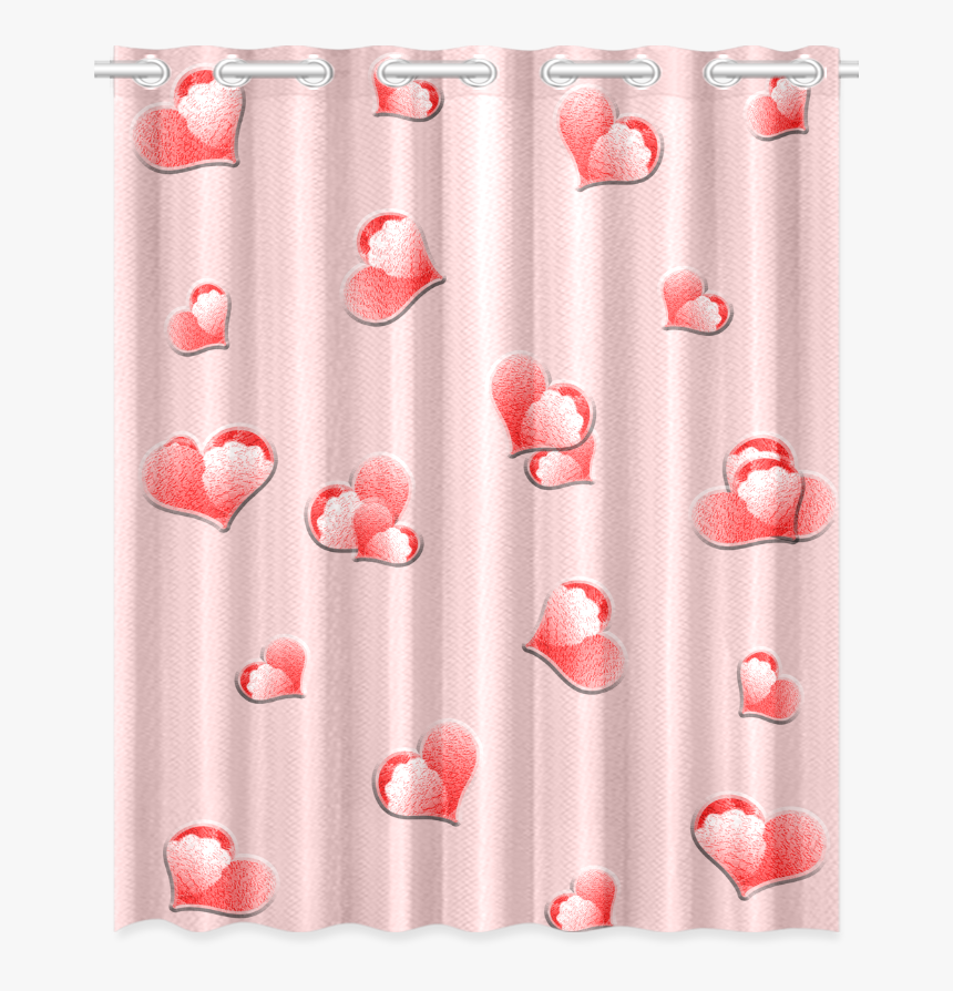 Floating Hearts New Window Curtain - Linen, HD Png Download, Free Download