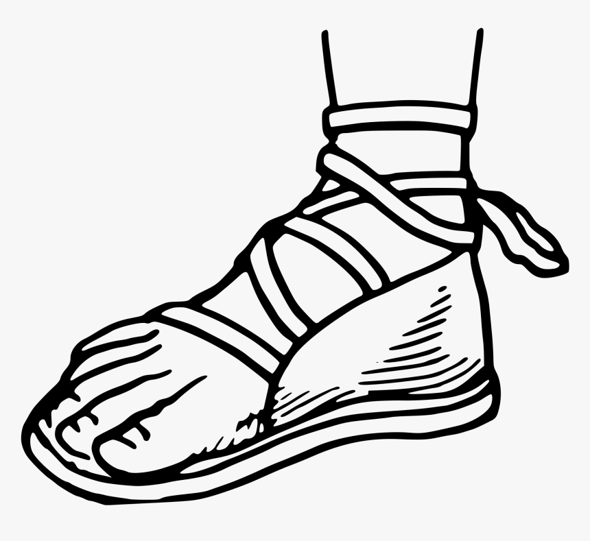 Clipart Shoes Sandal - Sandals Drawing, HD Png Download, Free Download
