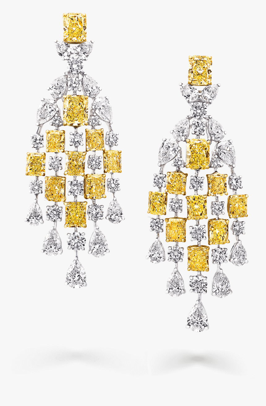 High Jewelry Yellow Earrings, HD Png Download, Free Download