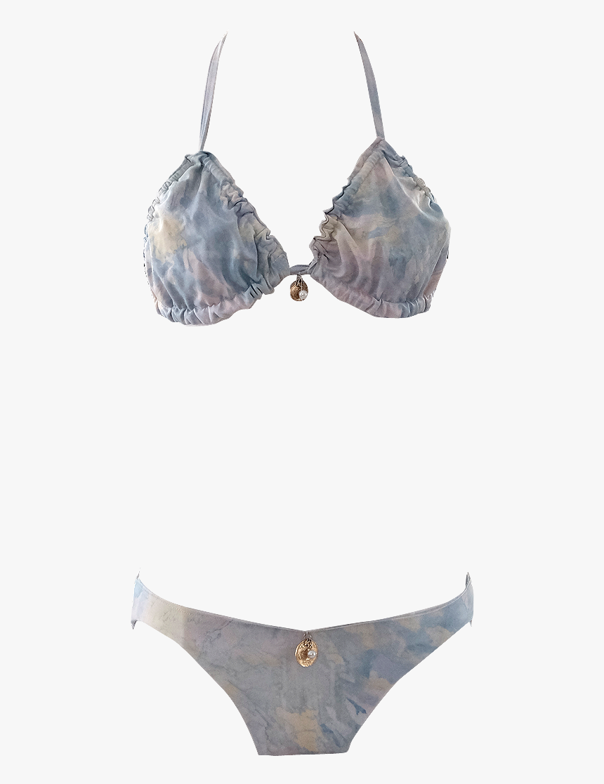 Watercolor Pastel Bikini With Gems And Gold - Brassiere, HD Png Download, Free Download