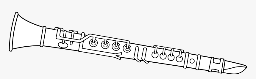 Tutoring Jilly Harpist Music - Black And White Clarinet Clipart, HD Png Download, Free Download