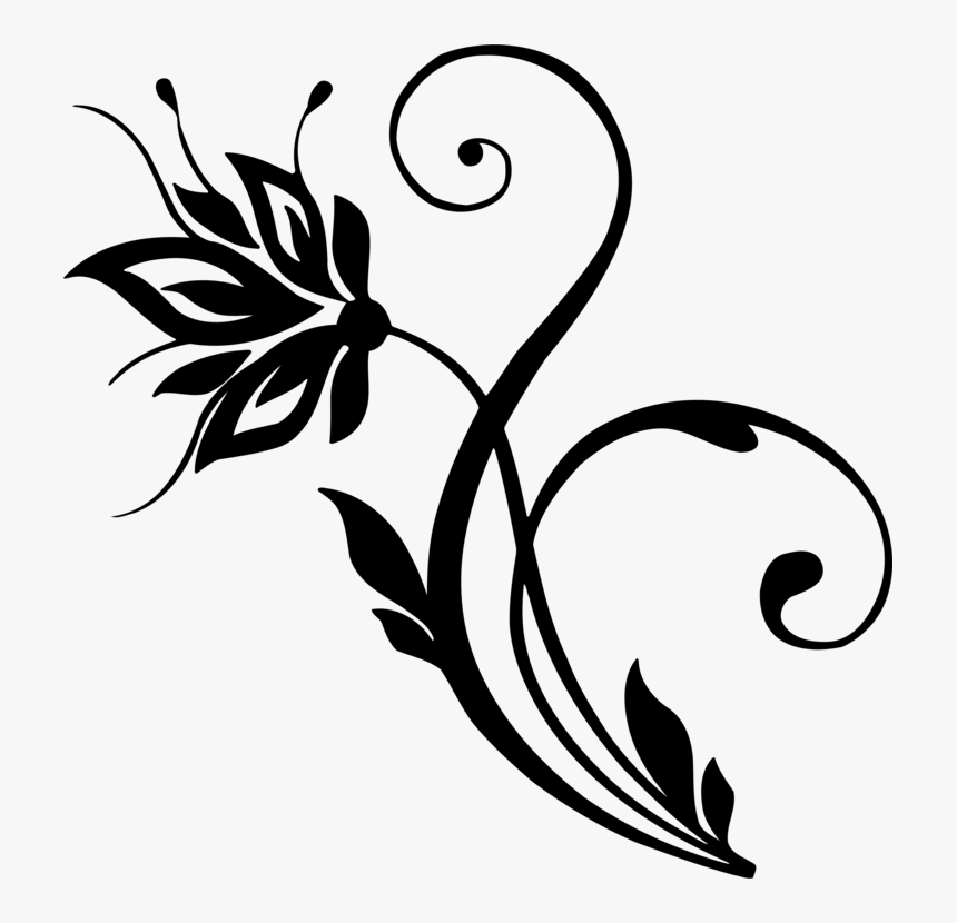 Flower Black And White Drawing Floral Design Visual - Drawing Flower ...