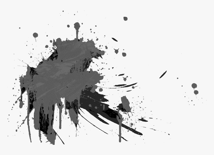 Black Watercolor Png - Color Splash Png Black, Transparent Png, Free Download