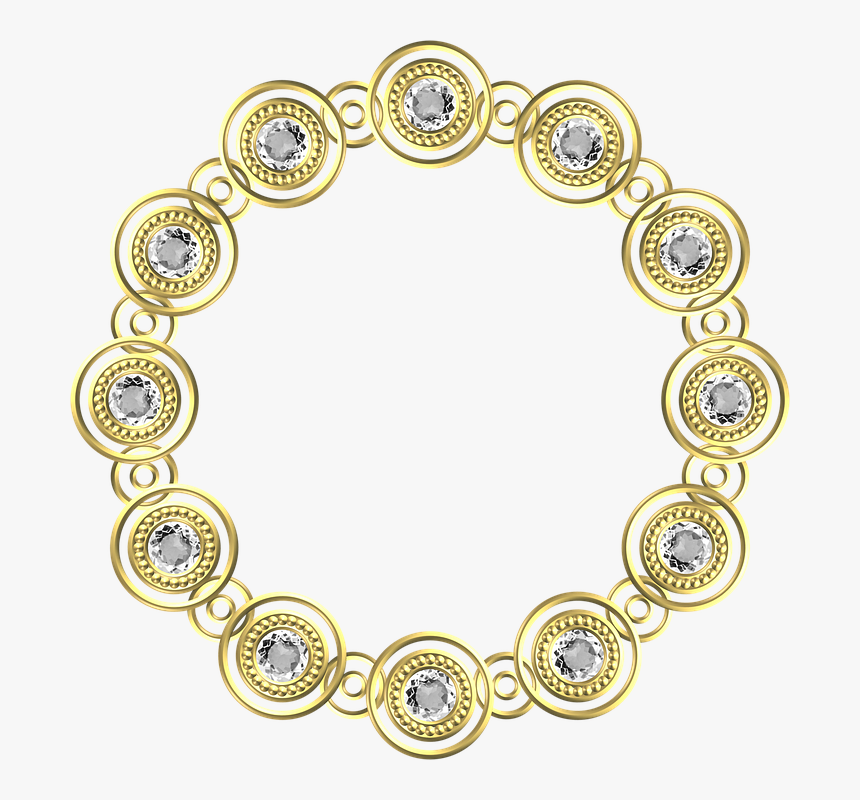 Gold, Frame, Circle, Border, Decoration, Decor - Elegant Oval Border Png, Transparent Png, Free Download