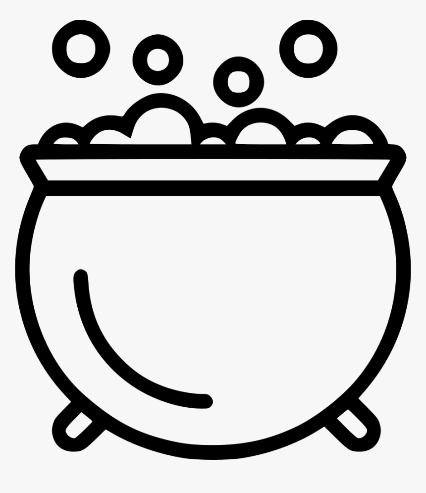 Cauldron Svg Outline Draw A Bubbling Cauldron, HD Png Download kindpng