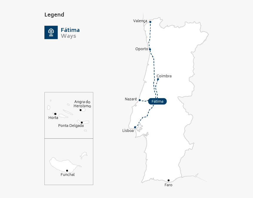 Map Of Fátima Ways - Tras Dos Montes Mapa, HD Png Download, Free Download