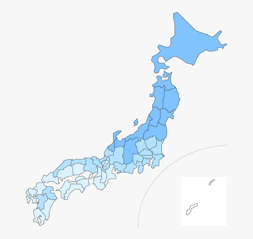 Japan Snowfall Map - Map Of Japan Gif, HD Png Download - kindpng