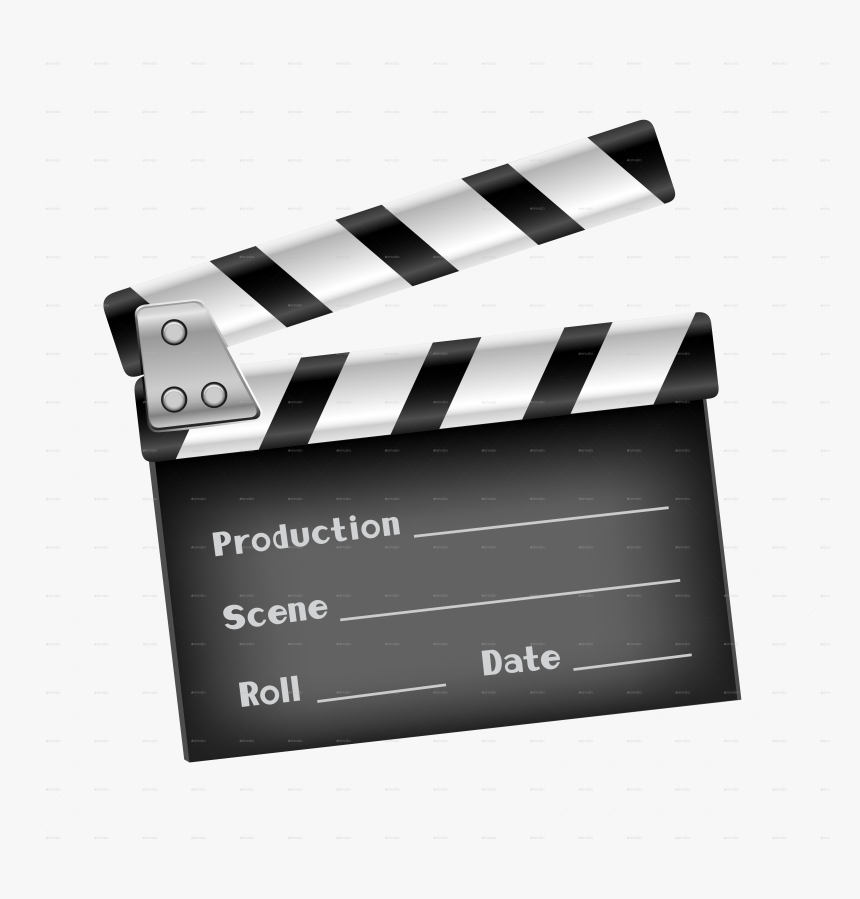 Movies Vector Clapper Board Invitation - Clapper Board Transparent Background, HD Png Download, Free Download