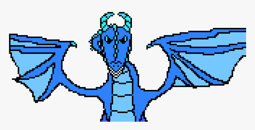 Pixel Art Blue Dragon, HD Png Download, Free Download