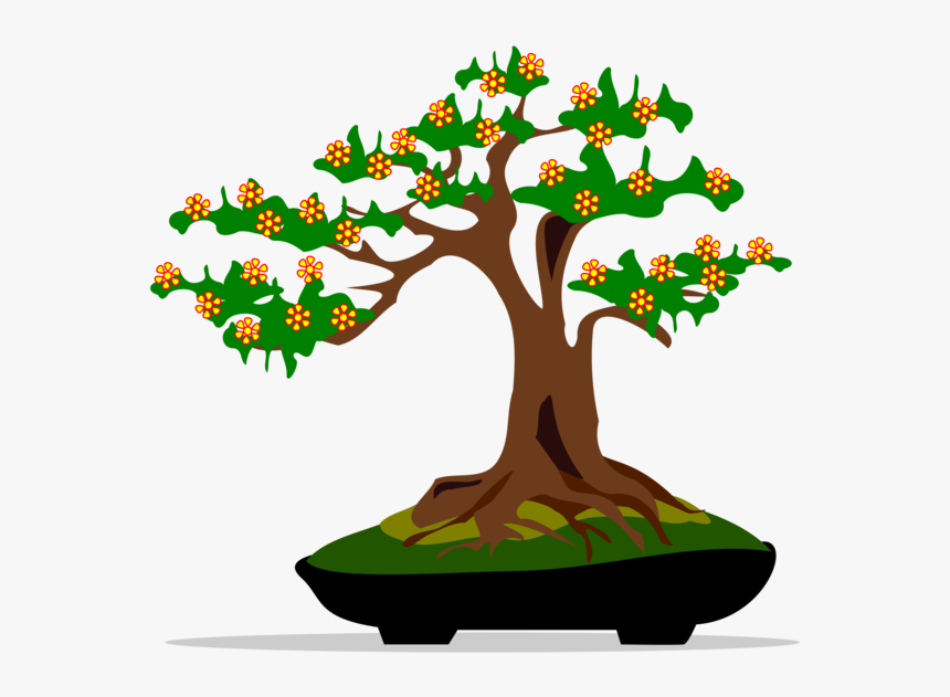 Bonsai Tree Clipart - Chinese Bonsai Tree Clipart, HD Png Download, Free Download