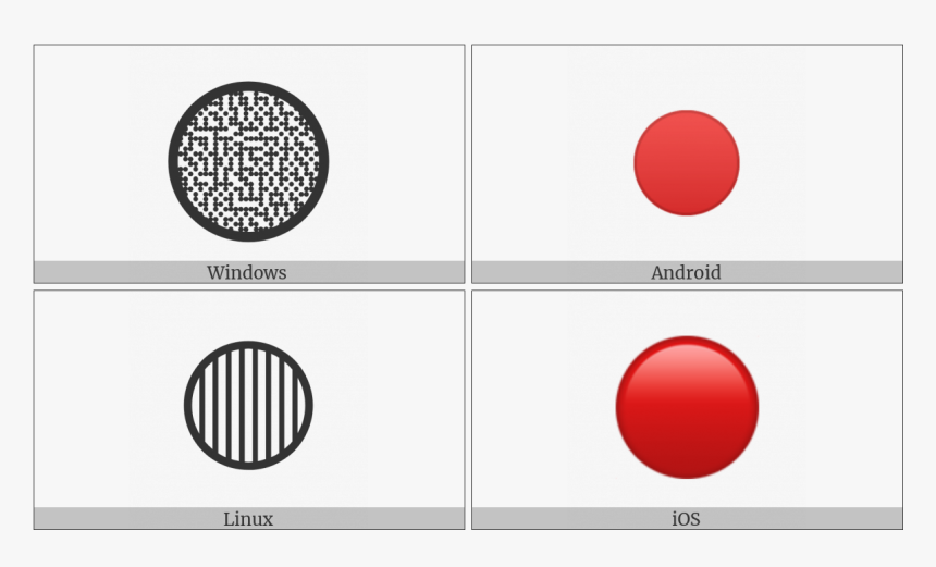 Large Red Circle On Various Operating Systems - Circle, HD Png Download, Free Download