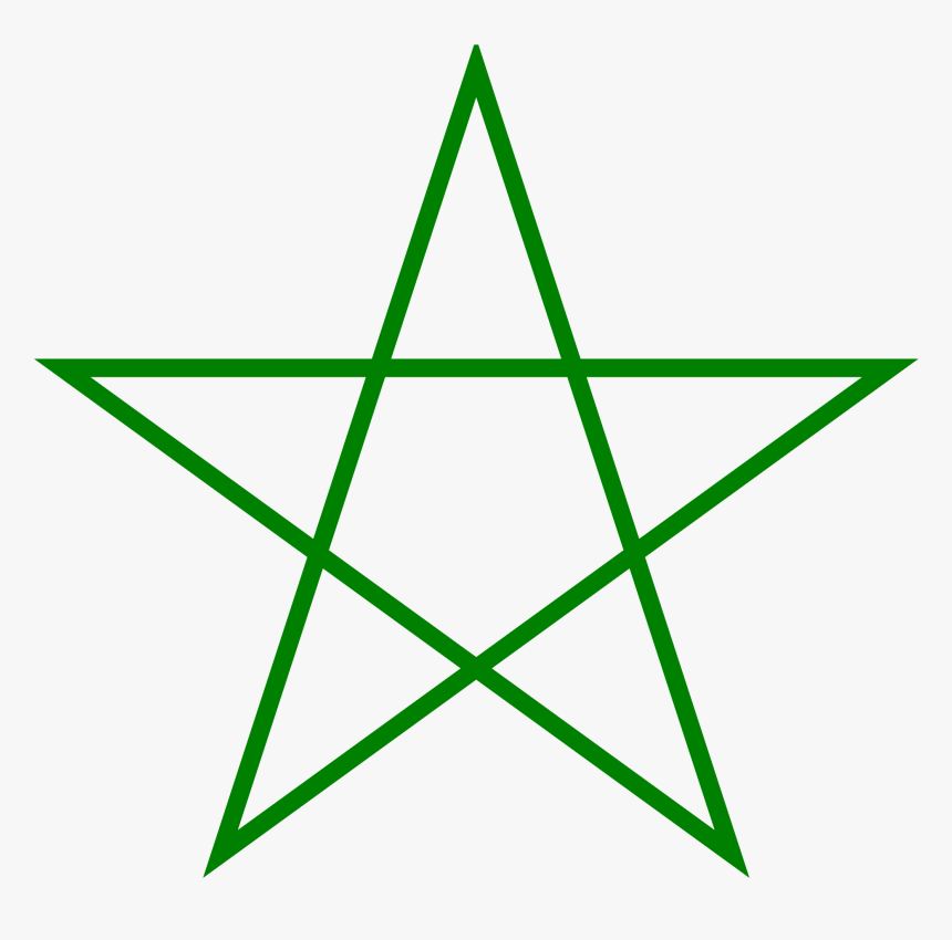 Red Pentagram Png - Pentagon Star, Transparent Png, Free Download