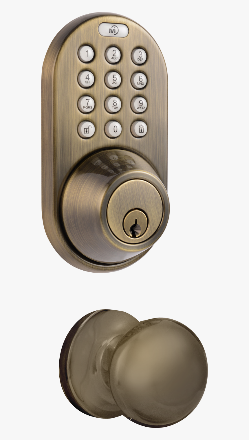 Knob Deadbolt And Keyless, HD Png Download, Free Download