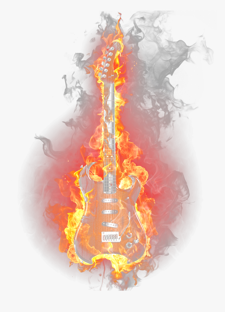 Fire Light Flame Guitar Burning Png Download Free Clipart, Transparent Png, Free Download