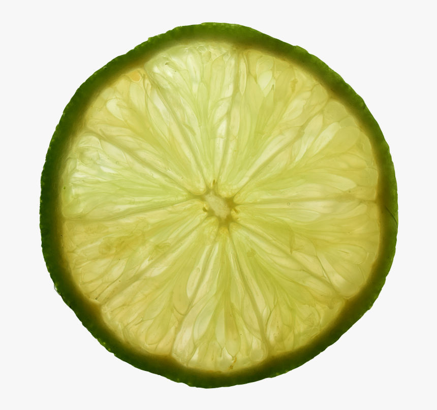 Lemon, Slice Of Lemon, Isolated, Yellow, Sour, Vitamins - Key Lime, HD Png Download, Free Download