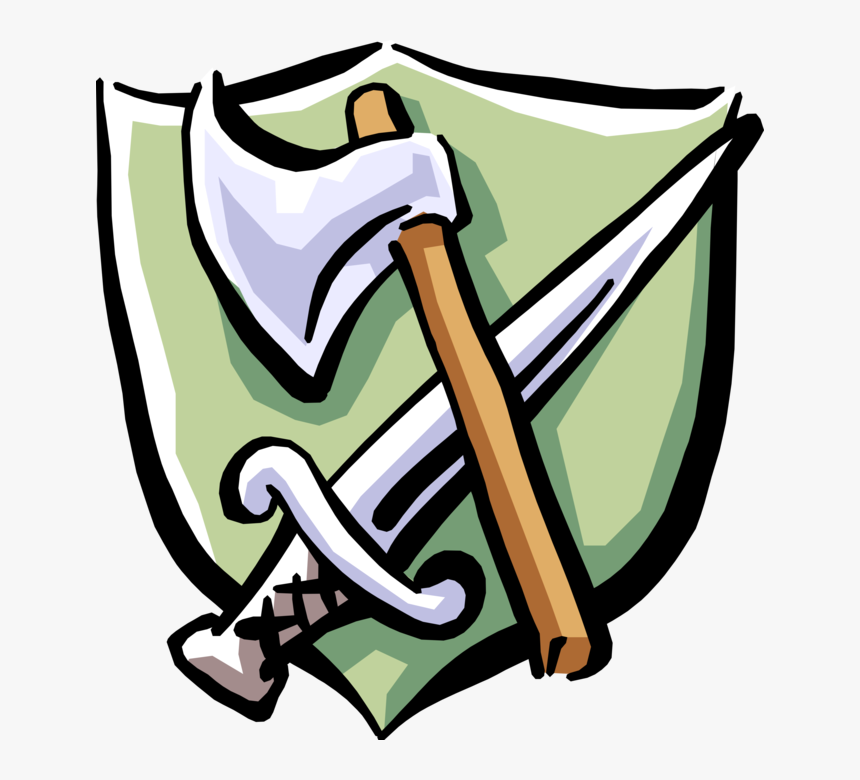 Vector Illustration Of Middle Ages Medieval Axe And - Middle Ages Vector Png, Transparent Png, Free Download