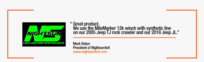 Nightsun4x4 Mark Baker Mile Marker Sec Winch - Cat, HD Png Download, Free Download