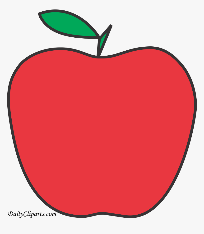 Apple Fruit Design Line Art Red, HD Png Download, Free Download