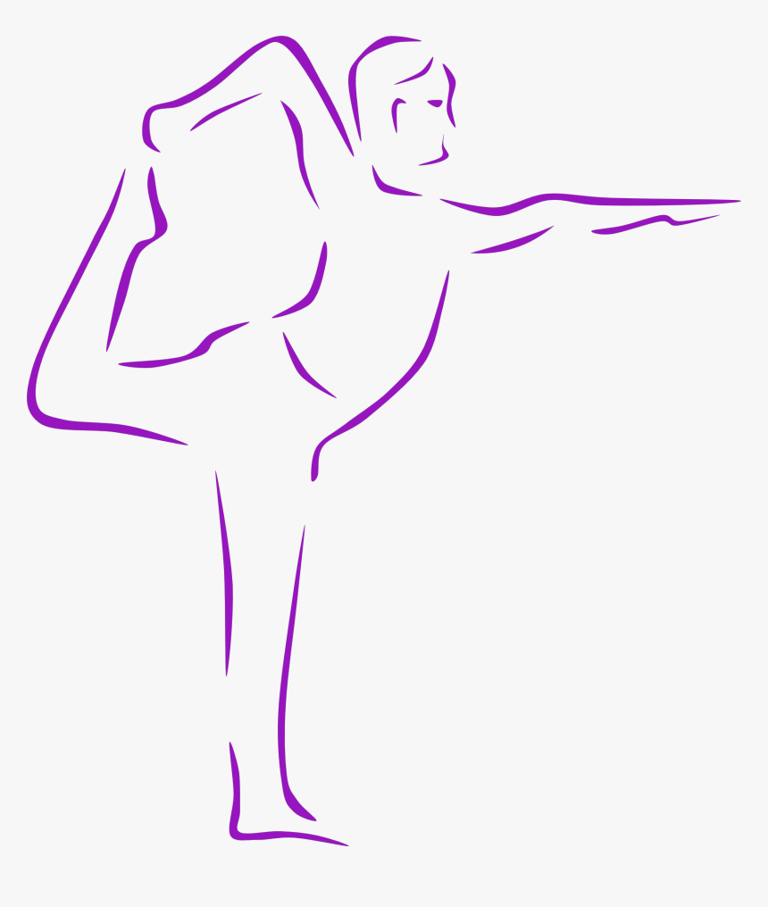 Silhouette Of A Man With A Raised Leg - Yoga Clip Art, HD Png Download, Free Download