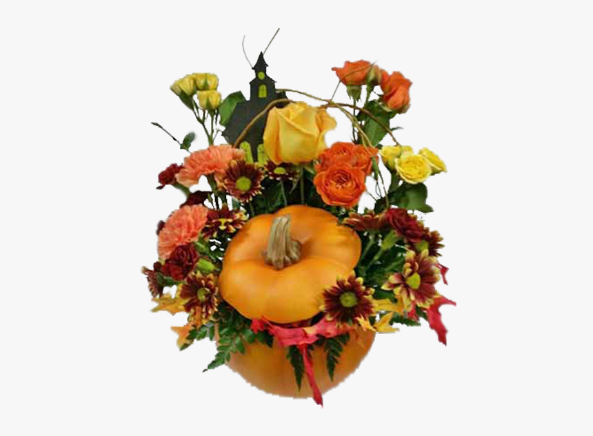 Halloween Pumpkin Flowers, HD Png Download - kindpng