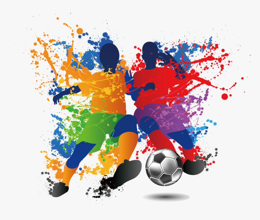 Crazy Coated Color Football Illustration Player Futsal - Player Futsal Png, Transparent Png, Free Download