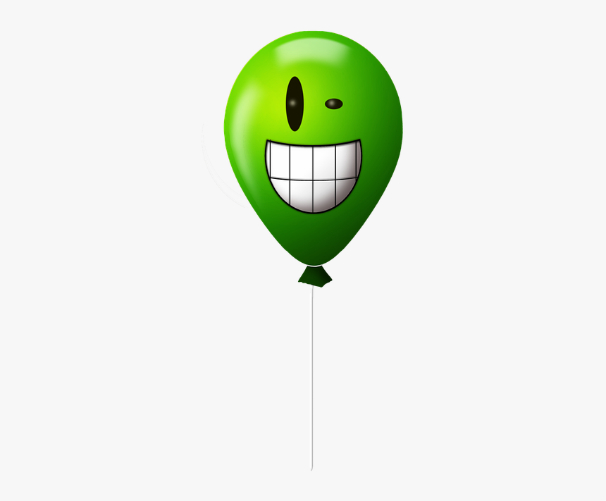 Emoticon, Balloon, Crazy, Foolish, Green, Smile - Smiley, HD Png Download, Free Download