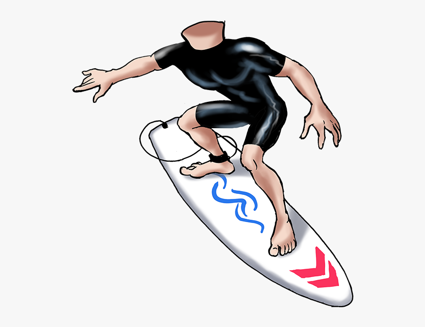 Cartoon Surfer Transparent Background, HD Png Download, Free Download