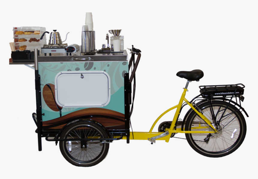 Bike And A Box Hot Coffee Trike - Bicycle Vending Cart, HD Png Download, Free Download