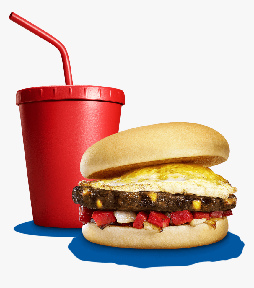 Fried Egg Brunch Burger - Fast Food, HD Png Download, Free Download