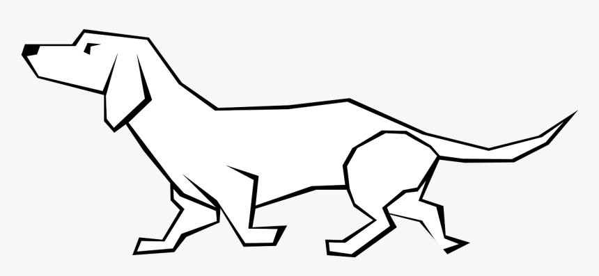 Line Drawing Dog Simple, HD Png Download, Free Download