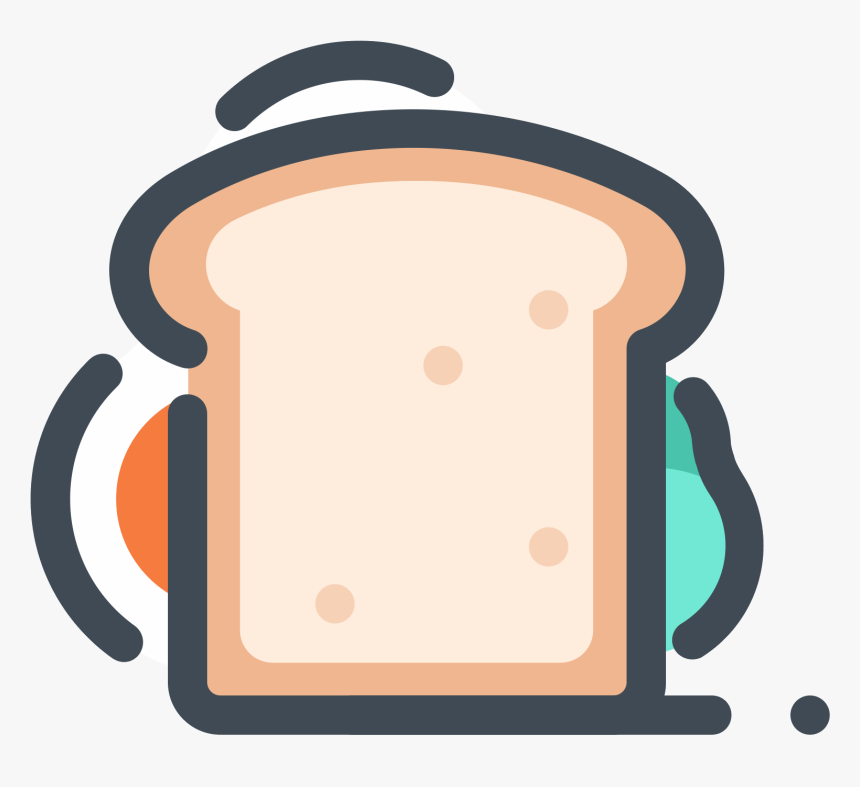 Sandwich With Fried Egg Icon, HD Png Download, Free Download