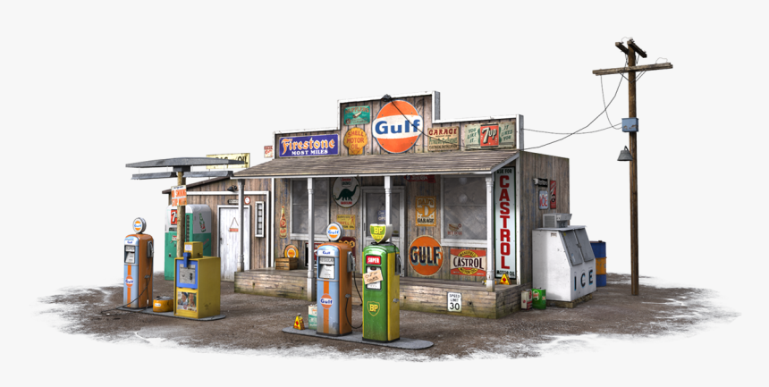 Old Gas Station Photos - Old Gas Station Png, Transparent Png, Free Download