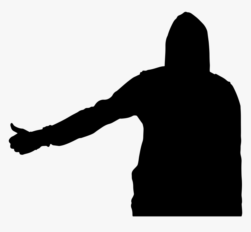 This Free Icons Png Design Of Hitchhiking Man Silhouette - Hitchhiking Clipart, Transparent Png, Free Download