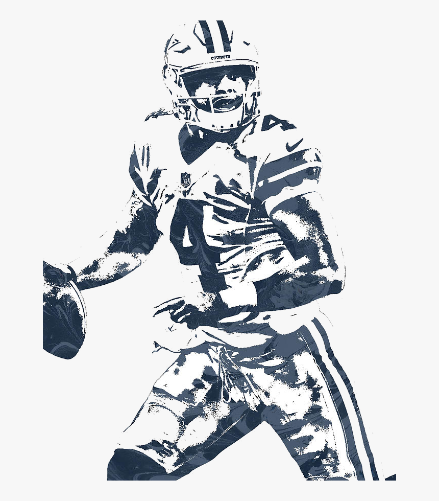 Dallas Cowboys Mixed Media Dak Pre Clipart Transparent - Dallas Cowboys Pixel Art, HD Png Download, Free Download