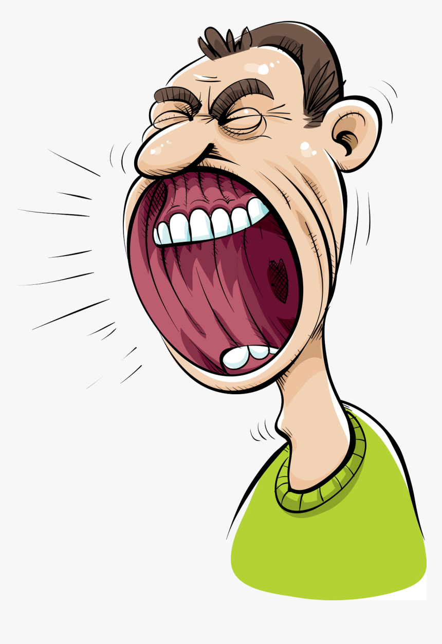 Transparent Cartoon Tongue Png - Shouting Cartoon, Png Download - kindpng