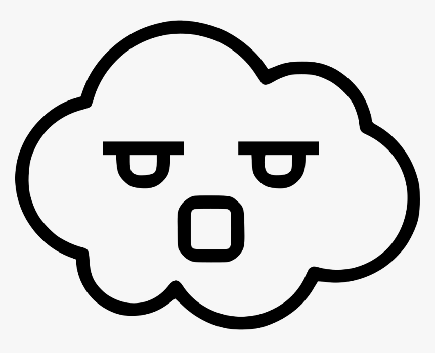 Cloud Angry Yelling - Cloud With Face Png, Transparent Png, Free Download