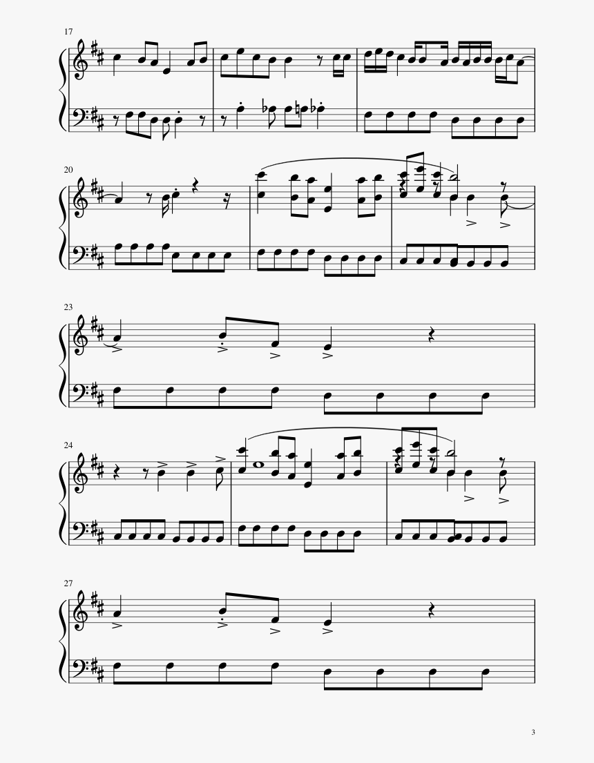 Showers Of Blessing Piano Notes, HD Png Download, Free Download