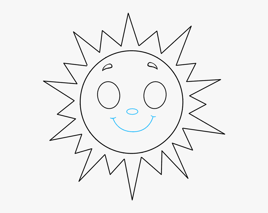 Sunlight Drawing Happy Sun - Sun Png Draw Transparent, Png Download