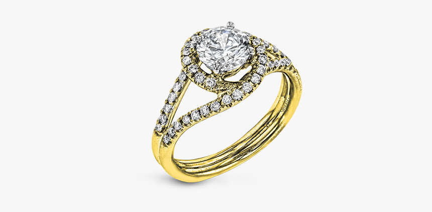 18k Yellow Gold Engagement Ring Diamond Showcase Longview, - Engagement Ring, HD Png Download, Free Download