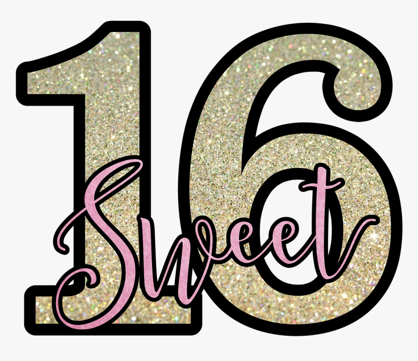 Sweet, Sixteen, Sweet-sixteen, Birthday, Party, Girl - Sweet 16 Png, Transparent Png, Free Download