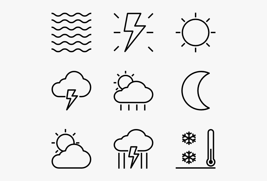 Weather - Line Art, HD Png Download - kindpng