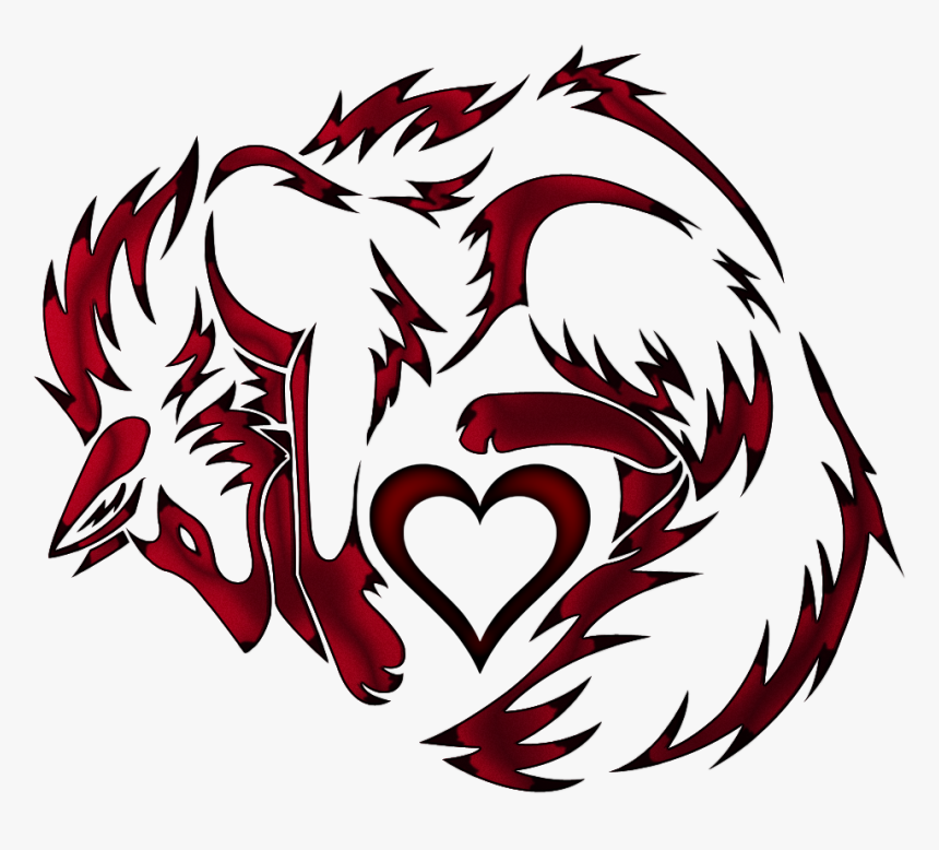 Nine-tailed Fox Tattoo Kitsune Clip Art - Nine Tailed Fox Cartoon, HD ...