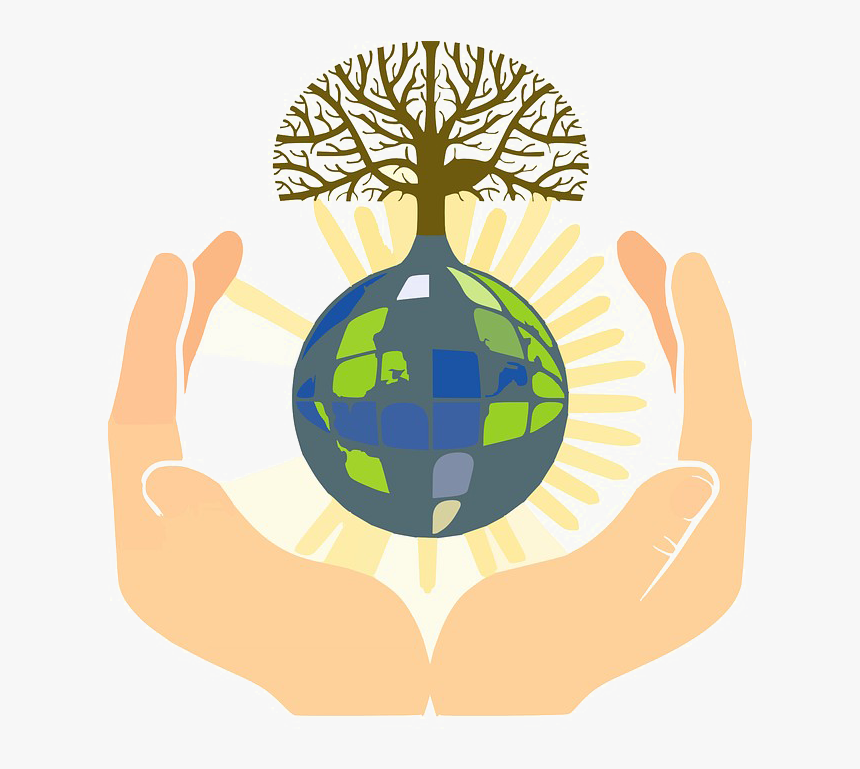 Earth In Hands Png Transparent Image - Hands Holding Earth Cartoon, Png Download, Free Download